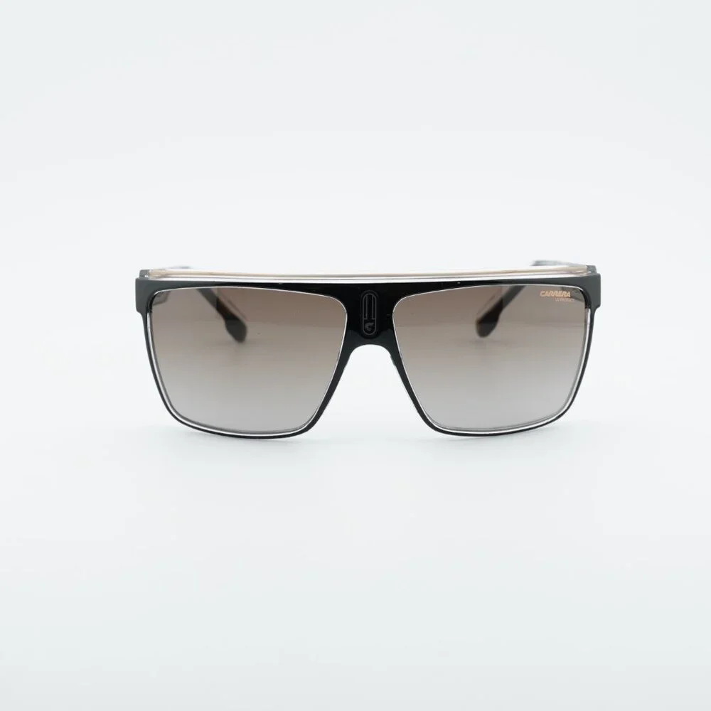 CARRERA 22/N 02M2 HA Sunglasses Black/Gold Shield Frame, Brown Gradient Lenses